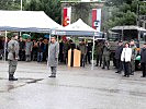 Der Kommandant der Truppe meldet an Brigadier Heinz Hufler.