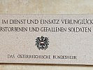 Verteidigungsminister Norbert Darabos und die Staatspitze werden am 26. Oktober erstmals der im Einsatz verunglückten, verstorbenen und gefallenen Soldaten des 1955 gegründeten Österreichischen Bundesheeres gedenken.