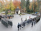 Gemeinsames Antreten vor der Kaiserjäger-Gedächtniskapelle am Berg Isel.