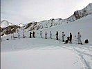 Die ersten Gehversuche im alpinen Gelände.