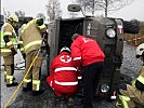 Erste Übung: Nach einem Anschlag auf einen Bundesheer-Konvoi mussten Verletzte geborgen werden.