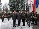 V.l.: Brigadier Hufler, Generalleutnant Höfler, Oberst Herzog und Generalleutnant Reißner.