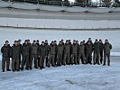 Soldaten des Stabsbataillons 6 mit ihrem Kommandanten Hauptmann Markus Kirchmaier (ganz rechts) erlebten eine Skeletonfahrt hautnah.