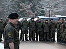 Oberstleutnant Lippert bedankt sich bei Deutschen und Österreichern für die gute Zusammenarbeit.