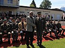 Militärkommandant Brigadier Heinz Hufler mit dem Namensgeber Altbürgermeister und Vizeleutnant in Ruhe Ludwig Bieringer.