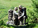 Die Soldaten des Aufklärungszuges bei einem Sicherungshalt.