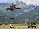 Der Hubschrauber Alouette 3 im Einsatz.