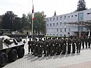 Die angetretenen Soldaten des Jägerbataillons bei der Kommandoübergabe.