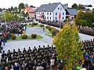 Blick über den Hauptplatz der Gemeinde Waldenstein.