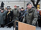 Der Wiener Militärkommandant, Brigadier Kurt Wagner, bei seiner Ansprache.