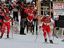 Beim Biathlon wurde nach der "Gunderson-Methode" gestartet.