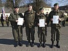 Generalmajor Raffetseder mit seinen Kommandanten.