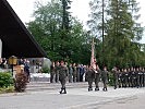 Ausmarsch des Klagenfurter Kaderpräsenzbataillons nach dem Festakt.