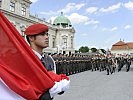 150 Soldaten der Garnison Wien wurden beim Schloss Belvedere angelobt.