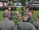 Die Rekruten bei der Angelobung.