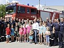 Am Fliegerhorst Brumowski konnten die Kinder die Flughafenfeuerwehr des Bundesheeres besuchen.