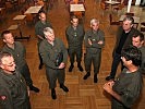 Generalmajor Winkelmayer, Militärkommandant Gitschthaler und Brigadekommandant Wörgötter werden über die Übung informiert.