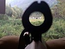 So sehen die Sturmgewehrschützen das Ziel auf 200 Meter durch die Optik ihrer Waffe.