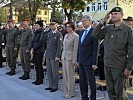 Mit der Bundeshymne und einer Flaggenparade begann der Festakt.