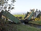 Die gesprengte Brücke in Ruprechtshofen.