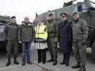 V.l.: General Commenda, Minister Klug, Bezirkshauptfrau Müllner-Toifl, Brigadier Hofbauer, Landespolizeidirektor Prucher und Militärkommandant Striedinger.