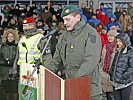 Oberst Bernhard Köffel, Kommandant des Jägerbataillons 17, begrüßte die Ehrengäste und die Angehörigen der Rekruten.