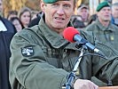 ...und Brigadier Jürgen Wörgötter bei ihren Ansprachen.