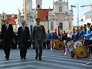 Bürgermeister Stadler, Landesat Wilfing und Militärkommandant Striedinger.