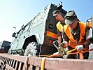 Jedes Bundesheerfahrzeug muss ordnungsgemäß verzurrt und gesichert werden.