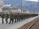 Die Soldaten der Assistenzkompanie in Kufstein.