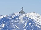 Der Eurofighter bei seiner spektakulären Vorführung über Kitzbühel.