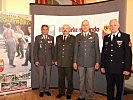 V.l.: Der burgenländische Militärkommandant und die stellvertretenden Generalstabschefs der Slowakei, Österreichs und Ungarns.