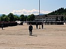 Das Jägerbataillon 25 steht zur Kommandoübergabe in der Khevenhüller bereit.