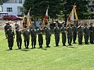 Die Insignien der Heerestruppenschule, des Militärkommandos Burgenland und des Jägerbataillons 19.