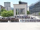 Die Ehrenformation der 6. Jägerbrigade mit der Tiroler Kaiserjägerkompanie.