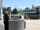 Oberst Thomas Belec dankte seinen Ausbildern und Kommandanten für die gute Zusammenarbeit.