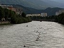 Der Inn wurde von der Karwendelbrücke bis zur Mühlauer Brücke bewältigt.