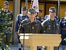 Brigadier Peter Grünwald, Kommandant der 6. Jägerbrigade, bei seiner Festansprache.