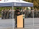 Brigadier Heinz Hufler bei seiner Ansprache.