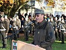 Ansprache des Militärkommandanten, Brigadier Ernst Konzett.