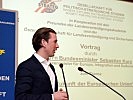 Außenminister Sebastian Kurz bei seinen Ausführungen.