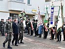 V.l.: Oberst Andreas Schlegel, Bürgermeister Florian Kasseroler, Militärkommandant Brigadier Ernst Konzett.