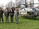 V.l.: Brigadier Stadelhofer, Brigadier Hufler, Christoph Takacs und Brigadier Gruber.