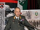 Der stellvertretende Kommandant der Landstreitkräfte, Brigadier Robert Prader, bei seiner Rede.