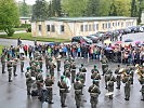 Empfangen wurden die Besucherinnen von der Militärmusik.