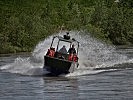 Rasante Fahrt auf dem Rhein.