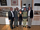 V.l. Landesrat Erich Schwärzler, Brigadier Ernst Konzett, Susanne Fink, Oberst Erwin Fitz und Markus Linhart.