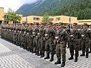 Die anzugelobenden Soldaten vom Kommando Gebirgskampf.