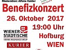 Benefizkonzert am 26. Oktober in der Wiener Hofburg.