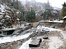 Ein Teil der Seeberg-Bundesstraße wurde weggerissen.